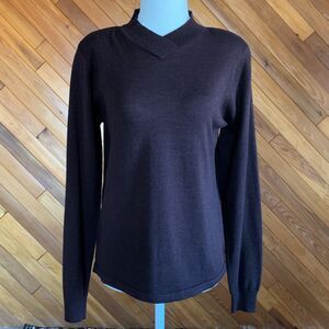 Vintage 70s/80s Brown Austin Reed Wool Silk Blend Sweater